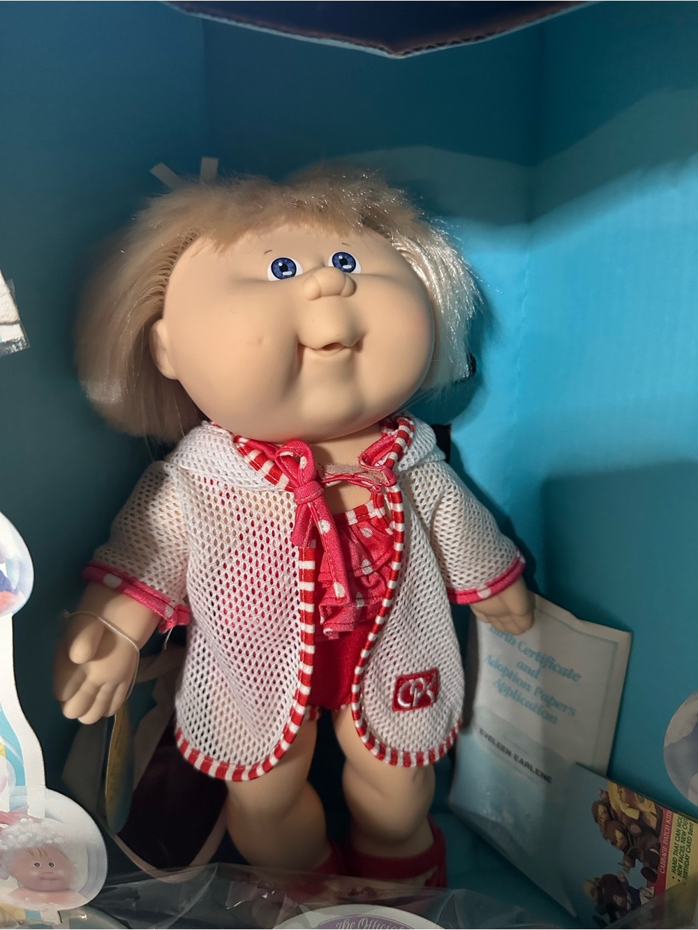 Vintage 1987 Cabbage Patch Kids Slashin' Kids 14" Waterplay Doll NIB Coleco